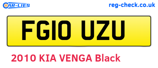 FG10UZU are the vehicle registration plates.