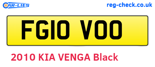 FG10VOO are the vehicle registration plates.