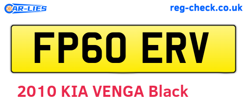 FP60ERV are the vehicle registration plates.