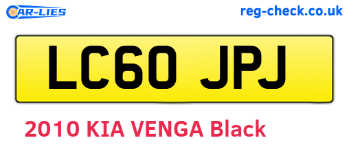 LC60JPJ are the vehicle registration plates.