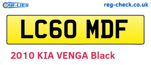 LC60MDF are the vehicle registration plates.