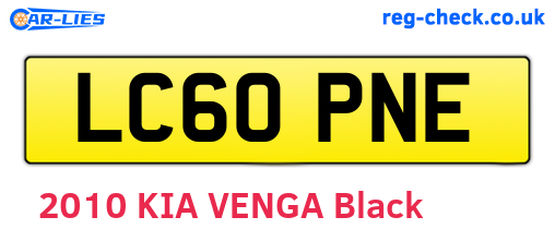 LC60PNE are the vehicle registration plates.