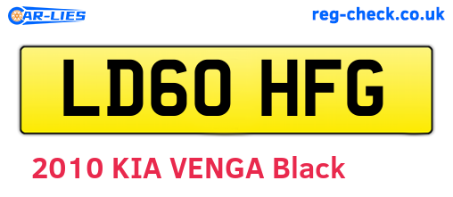 LD60HFG are the vehicle registration plates.