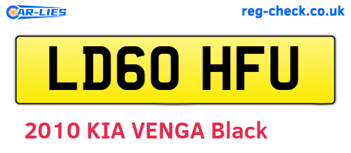 LD60HFU are the vehicle registration plates.