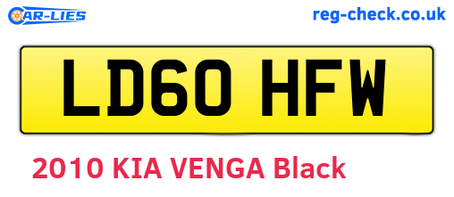 LD60HFW are the vehicle registration plates.