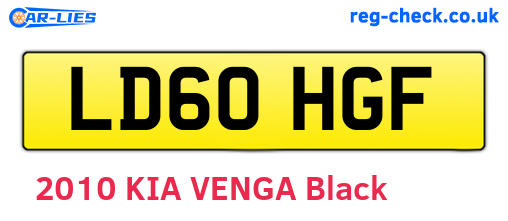 LD60HGF are the vehicle registration plates.