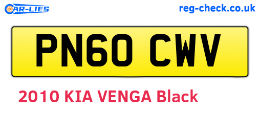 PN60CWV are the vehicle registration plates.