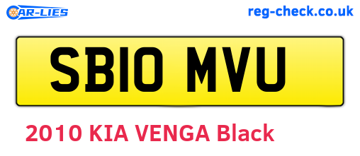 SB10MVU are the vehicle registration plates.