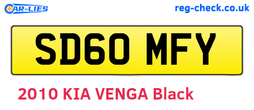 SD60MFY are the vehicle registration plates.