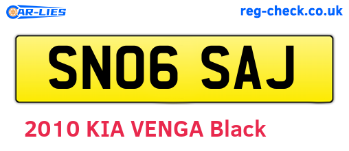 SN06SAJ are the vehicle registration plates.
