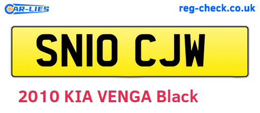 SN10CJW are the vehicle registration plates.