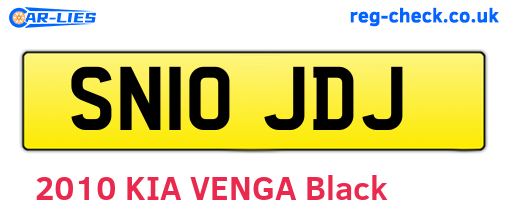 SN10JDJ are the vehicle registration plates.