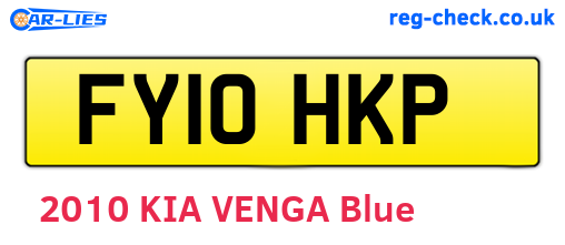 FY10HKP are the vehicle registration plates.