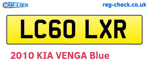 LC60LXR are the vehicle registration plates.