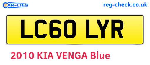 LC60LYR are the vehicle registration plates.