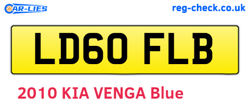 LD60FLB are the vehicle registration plates.