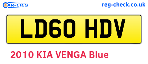 LD60HDV are the vehicle registration plates.