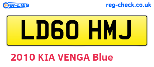 LD60HMJ are the vehicle registration plates.