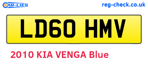 LD60HMV are the vehicle registration plates.