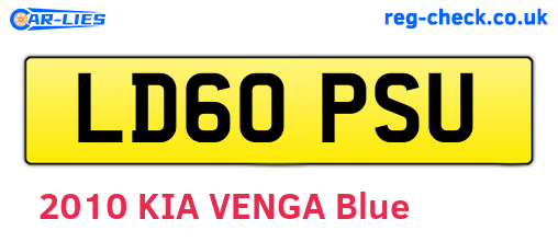 LD60PSU are the vehicle registration plates.