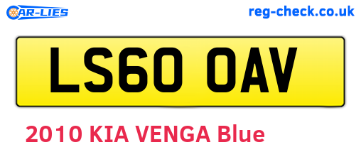 LS60OAV are the vehicle registration plates.