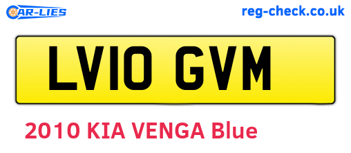 LV10GVM are the vehicle registration plates.