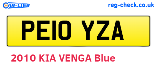 PE10YZA are the vehicle registration plates.