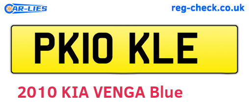 PK10KLE are the vehicle registration plates.