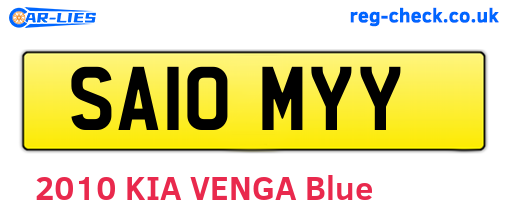 SA10MYY are the vehicle registration plates.