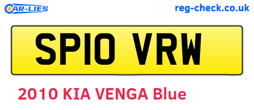 SP10VRW are the vehicle registration plates.