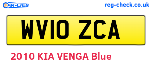 WV10ZCA are the vehicle registration plates.