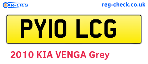 PY10LCG are the vehicle registration plates.