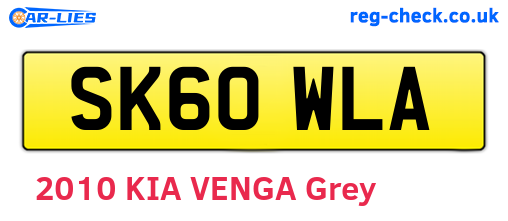 SK60WLA are the vehicle registration plates.