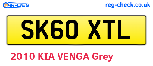 SK60XTL are the vehicle registration plates.