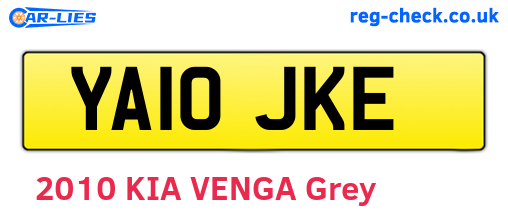YA10JKE are the vehicle registration plates.