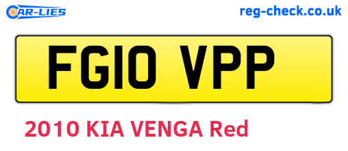 FG10VPP are the vehicle registration plates.
