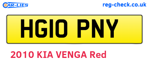 HG10PNY are the vehicle registration plates.