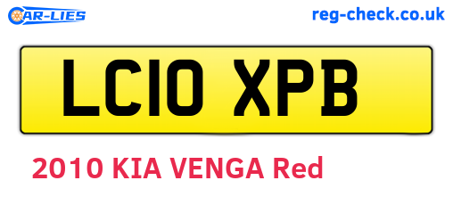 LC10XPB are the vehicle registration plates.