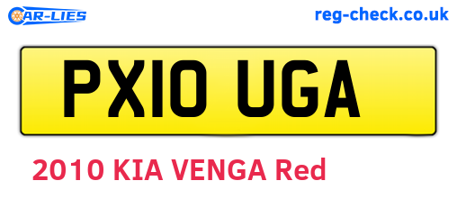 PX10UGA are the vehicle registration plates.