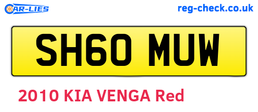 SH60MUW are the vehicle registration plates.