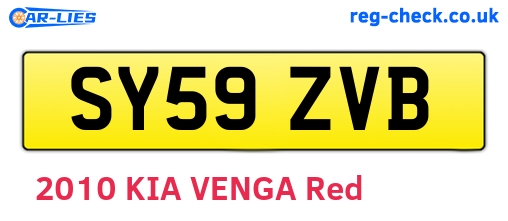 SY59ZVB are the vehicle registration plates.