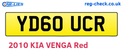 YD60UCR are the vehicle registration plates.