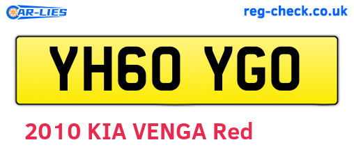 YH60YGO are the vehicle registration plates.