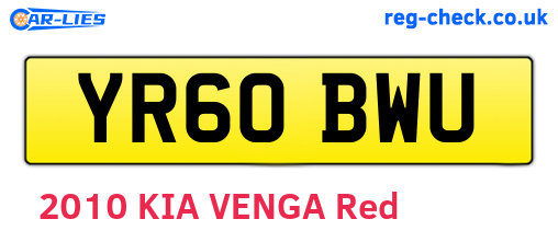 YR60BWU are the vehicle registration plates.
