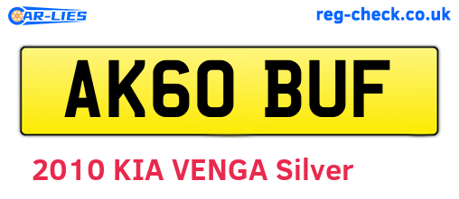 AK60BUF are the vehicle registration plates.