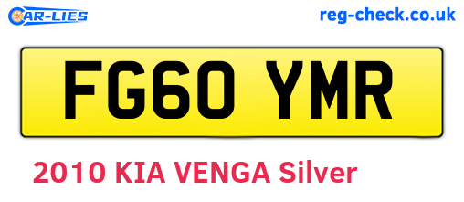 FG60YMR are the vehicle registration plates.