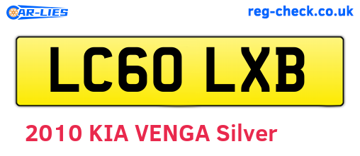 LC60LXB are the vehicle registration plates.