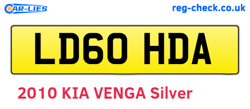 LD60HDA are the vehicle registration plates.