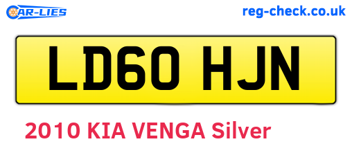 LD60HJN are the vehicle registration plates.