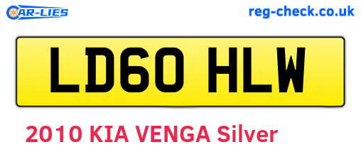LD60HLW are the vehicle registration plates.